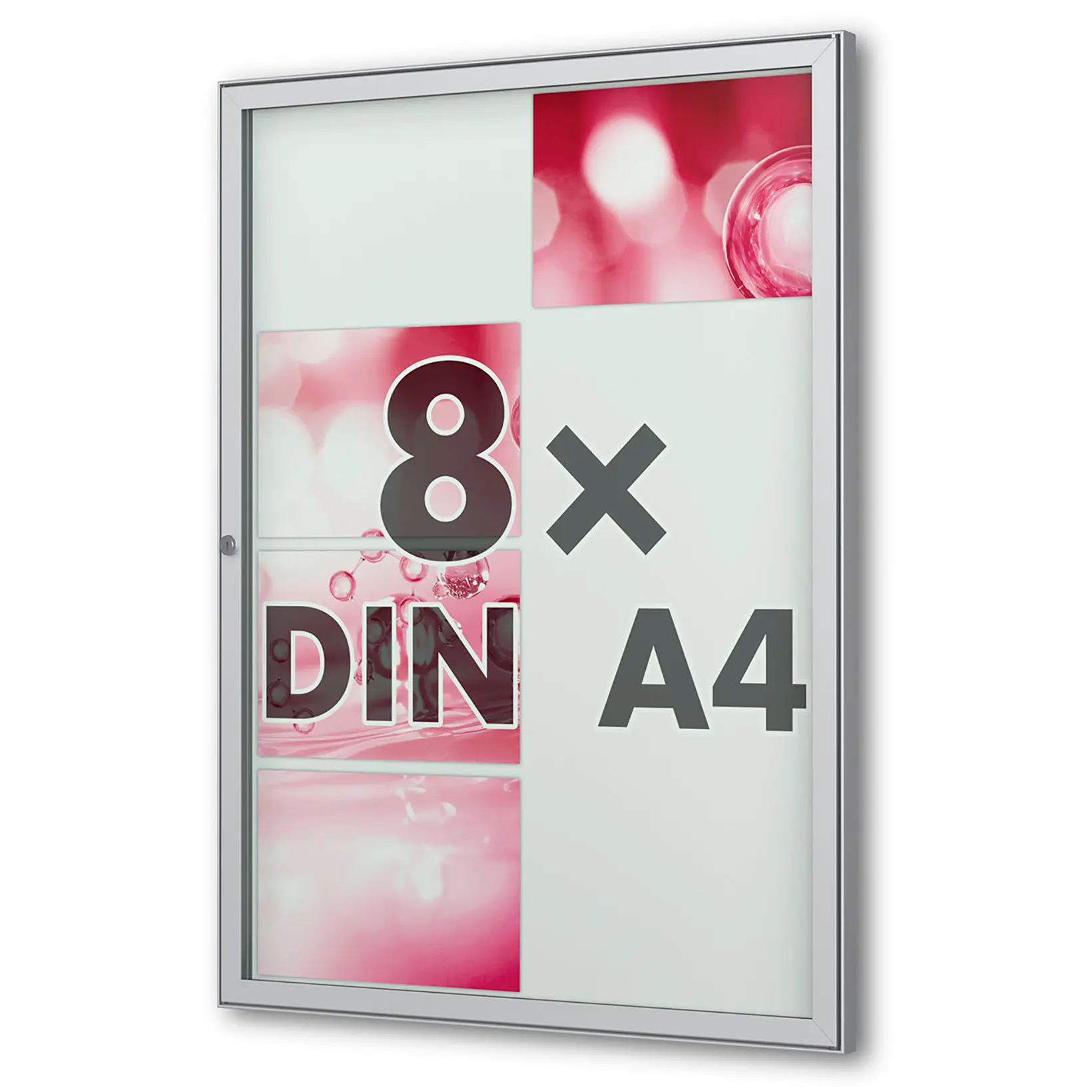 8 x DIN A4 Flachschaukasten Tesus - hoch - eckig